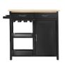 BRAND NEW 79x82x40cm 2 Drawers 2 Shelves Single Door Shelf Sideboard Meal Side Storage Locker Living Room Cabinets Home Furniture Image 3