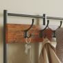 4-in-1 Entryway Unit, Coat Rack, Hallstand with 7 Fabric Drawers and 14 Hooks, 100 x 30 x 183 cm, Rustic Brown Image 4
