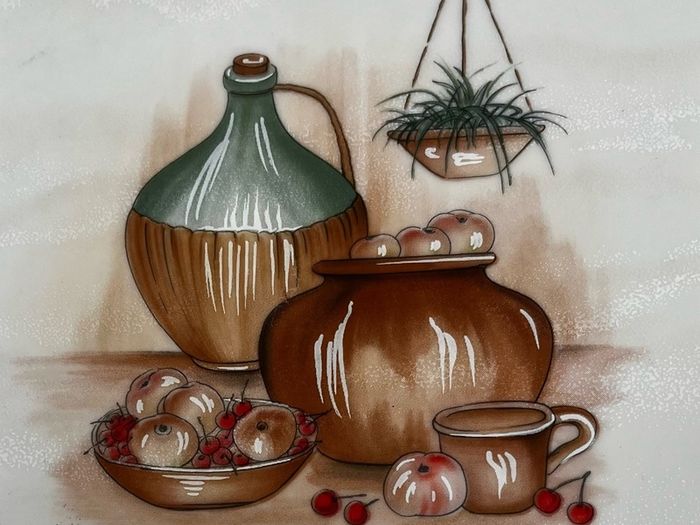 Handmade vintage style tile teapot stand