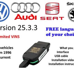 2026 Vcds Vag Com 25.3 Vagcom for VW Audi Skoda Volkswagen and Seat