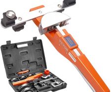 Pipe Tube Bender, 6.4mm-22.2mm Ratcheting Tubing Benders, 90 Forward/Reverse Pipes Bending Tools with 7 Dies for HVAC Air Conditioning