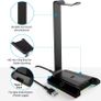 W1 RGB Headphones Stand Gaming Headset Stand with 7.1 Surround Sound, Desktop Headphone Holder with 3.5mm Aux and 2 USB Ports, Aluminum PC Gamer Headset Accessories Image 6