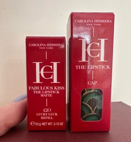 Carolina Herrera lipstick cap and lipstick