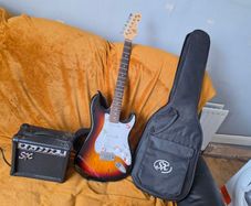 Electric guitar and amp