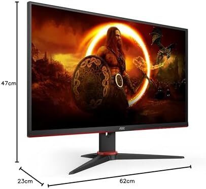 AOC Gaming 27G2ZNE - 27 inch Full HD Monitor, 240 Hz, 1 ms MPRT, FreeSync Prem. (1920x1080, HDMI 1.4, DisplayPort 1.2) black/red