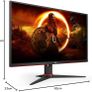 AOC Gaming 27G2ZNE - 27 inch Full HD Monitor, 240 Hz, 1 ms MPRT, FreeSync Prem. (1920x1080, HDMI 1.4, DisplayPort 1.2) black/red Image 6