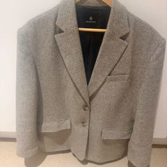 Anine Bing (Authentic) Classic wool mix oversized blazer. L