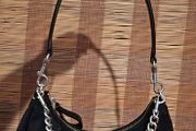 Tory Burch Nylon Crossbody Shoulder Chain Handbag in Black