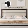 Metal Double Bed Frame With Stylish Headboard And Footboard,Bed Frame Double Bed,Easy Assembly, Ample Under-bed Storage Space, Black Image 4
