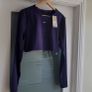 NIKE Pro Purple Cropped Long Sleeve Top with Elasticated back detail - Sz XL (Fit 16-18UK) - Bnwt Rrp 45 Image 8