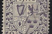 1922 Irish Stamp - Coat of Arms - 4 Provinces
