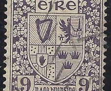 1922 Irish Stamp - Coat of Arms - 4 Provinces