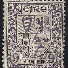 1922 Irish Stamp - Coat of Arms - 4 Provinces
