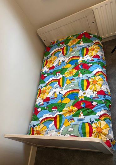Mamas and Papas Atlas Convertible Cot Bed 3in1 Nimbus White with mattress