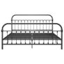 Bed Frame Grey Metal 180x200 cm Image 3