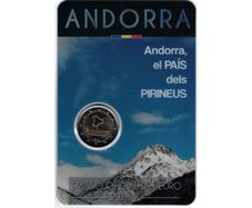 Andorra 2 Euro Commemorative Coin 2017 - The Land in the Pyrenees. Blister Card. BU