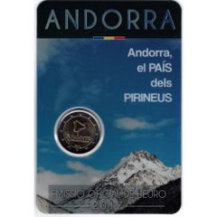 Andorra 2 Euro Commemorative Coin 2017 - The Land in the Pyrenees. Blister Card. BU