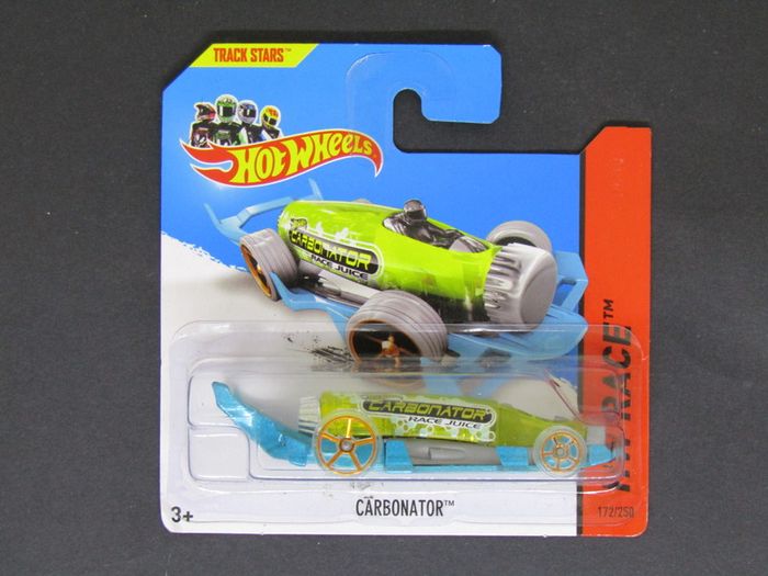 Hot Wheels Carbonator Green on Blue Hot Wheels 2014 Mattel Diecast HW Race 172/250 Brand New Factory Sealed