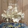 Decorative Candle / Nightlight Holders: metallic with rose/flower & leaf detail.. Image 4