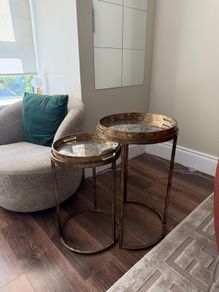 Vela Tray Table Gold Set of 2 (Nest Tables)