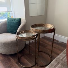 Vela Tray Table Gold Set of 2 (Nest Tables)