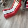 X Rocker Floor Gaming Chair Foldable Red White Black Image 3