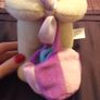 Cream Bunny with Pink headband and pink and purple bag Image 3