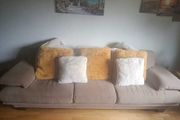 2 &amp; 3 Seater Taupe/Fawn Sofa Set