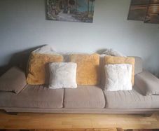 2 & 3 Seater Taupe/Fawn Sofa Set