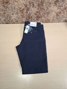 womens GAP Slim City navy stretch cotton trousers Size 32 regular UK 4