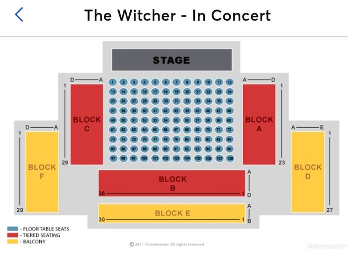 The witcher in concert ticket
