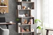 190.5cm X 70cm Modern Style Geometric Bookcase Multiple Colours Available (free Postage)