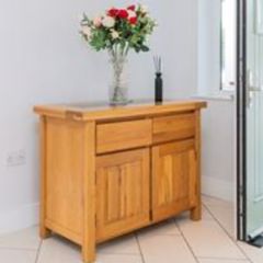 Solid Oak Hall Cabinet / Table