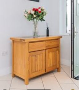 Solid Oak Hall Cabinet / Table