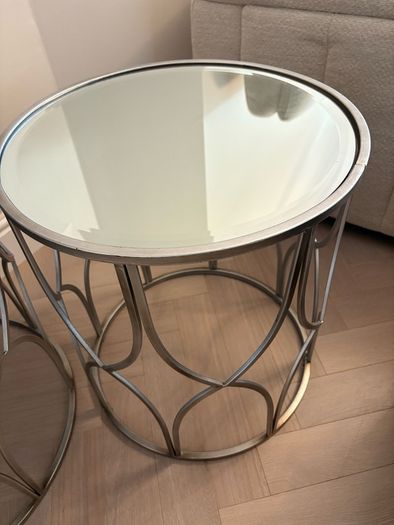mirror side tables/coffee tables