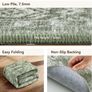 Area Rugs Living Room 120x180 cm, Washable Rug for Bedroom, Green  Soft Low Pile, Anti-Slip, Retro Geometric Style, Floor Covering for Dining Room, Kitchen, Hallway, Entryway, Office Indoor Image 3