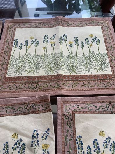 Cotton printed placemats x 6