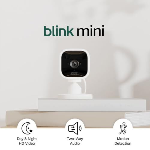 Blink Mini Indoor Security Camera 1080p HD Motion Detection Two Way Audio Works with Alexa White