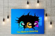 Personalised Among us game Wall 3mm foamex board printed picture with your Name or gamertag on it among us wall board for kids room wall decor wall art picture