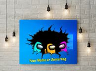 main image for ad Personalised Among us game Wall 3mm foamex board printed picture with your Name or gamertag on it among us wall board for kids room wall decor wall art picture
