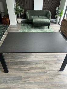 Ceramic stone top extending dining table