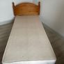 Single Wooden Bed Frame with Divan Base anud Mattress Image 2