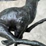Running Hare (45cm) - Green Speckled Bronze Image 6