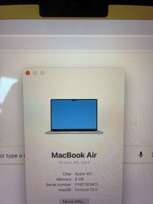 mac book air 15 inch, m2, 2023