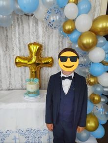 Navy Zara communion suit