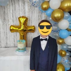 Navy Zara communion suit