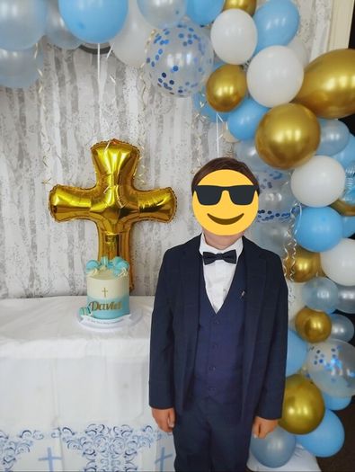 Navy Zara communion suit