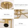 NEW SALE | Modern Sputnik Chandelier Ceiling Light, 5 Lights Golden Semi Flush Mount Ceiling Lights, Adjustable Ceiling Light Fitting for Living Room Kitchen Dining Room Farmhouse Hallway Image 3