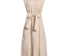 MEIMEIJ 100% Linen Beige Shirt dress, size 10