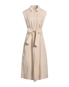 MEIMEIJ 100% Linen Beige Shirt dress, size 10